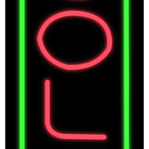 Image of Golf With Green Vertical Border Neon Sign