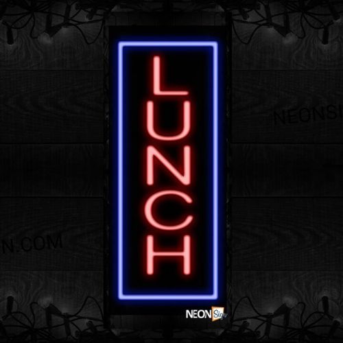 Image of Vertical Lunch With Blue Border Neon Sign