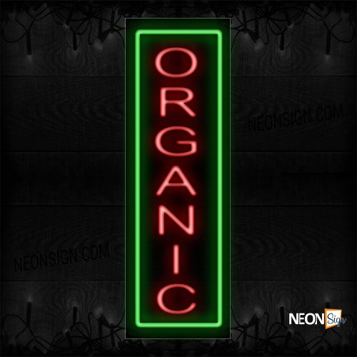 Image of Organic With Green Border Neon Sign