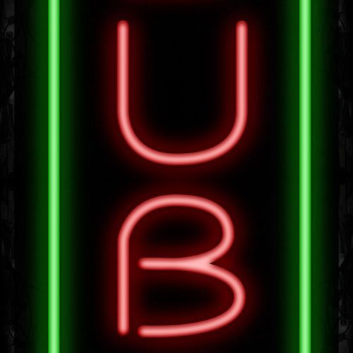 Image of Subs With Green Vertical Border Neon Sign