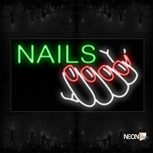 Image of Nails And Logo Neon Sign