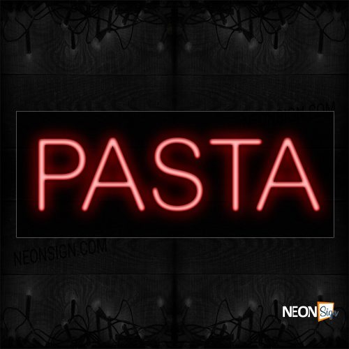 Image of Pasta in red Neon Sign