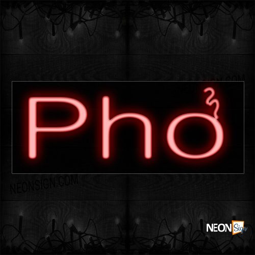 Image of 12131 Pho Neon Sign_10x24 Black Backing