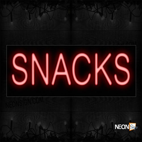 Image of Snacks In Red Neon Sign