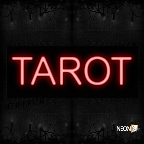 Image of 12170 Tarot In Red Neon Sign_10x24 Black Backing