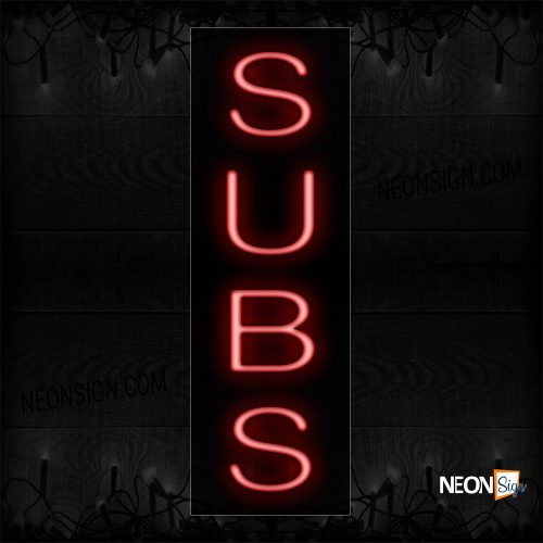 Image of Subs In Red (Vertical) Neon Sign