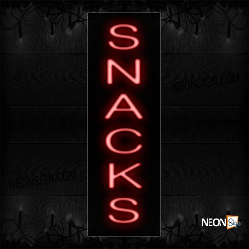 Image of Snacks In Red (Vertical) Neon Sign