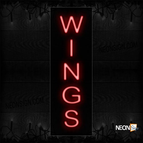 Image of Wings In Red (Vertical) Neon Sign