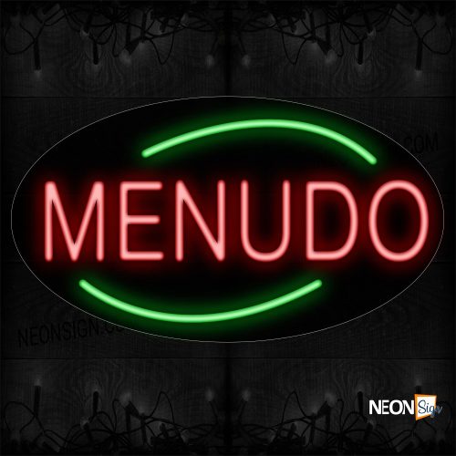 Image of Menudo With Curve Border Neon Sign