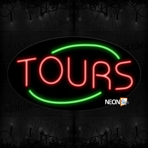 Image of Tours With Arc Border Neon Sign