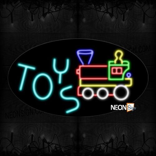 Image of Toys With Train Logo Neon Sign
