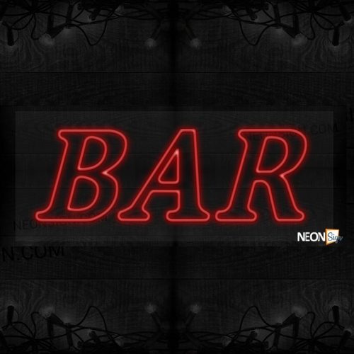 Image of Bar in red double stroke LED Flex