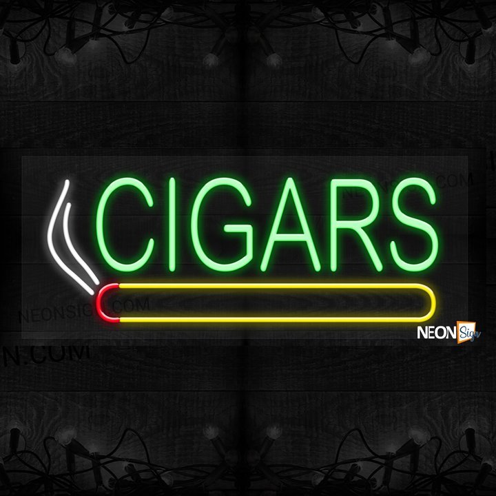 Image of Cigars in green with logo LED Flex