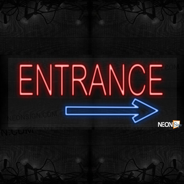 Image of Entrance with blue left arrow LED Flex