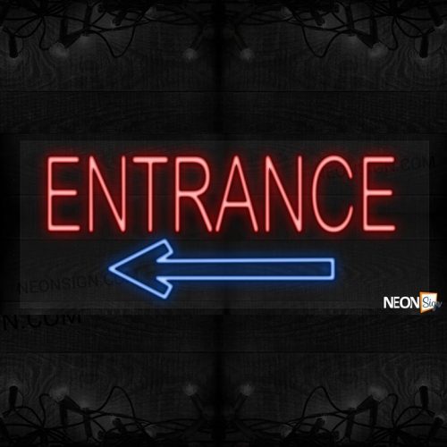 Image of Entrance with blue right arrow LED Flex