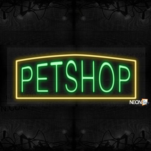 Image of Pet Shop with yellow border LED Flex