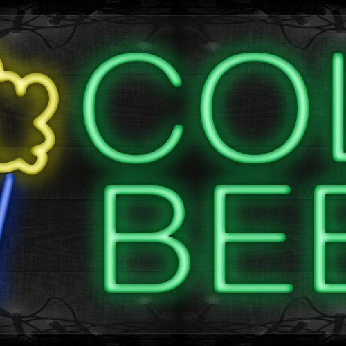 Image of Cold Beer in green with mug LED Flex