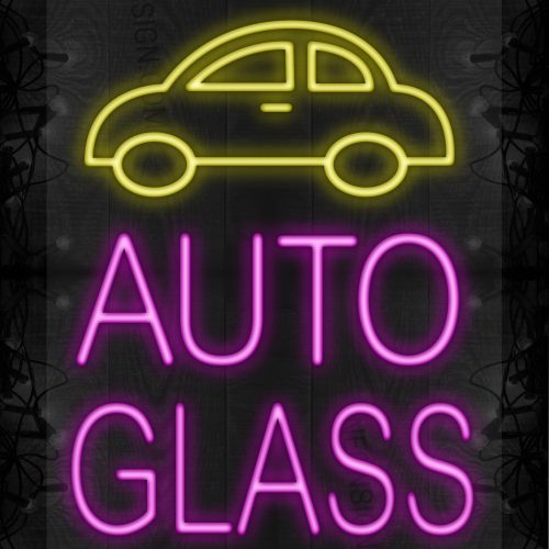 Image of Auto Glass with car LED Flex