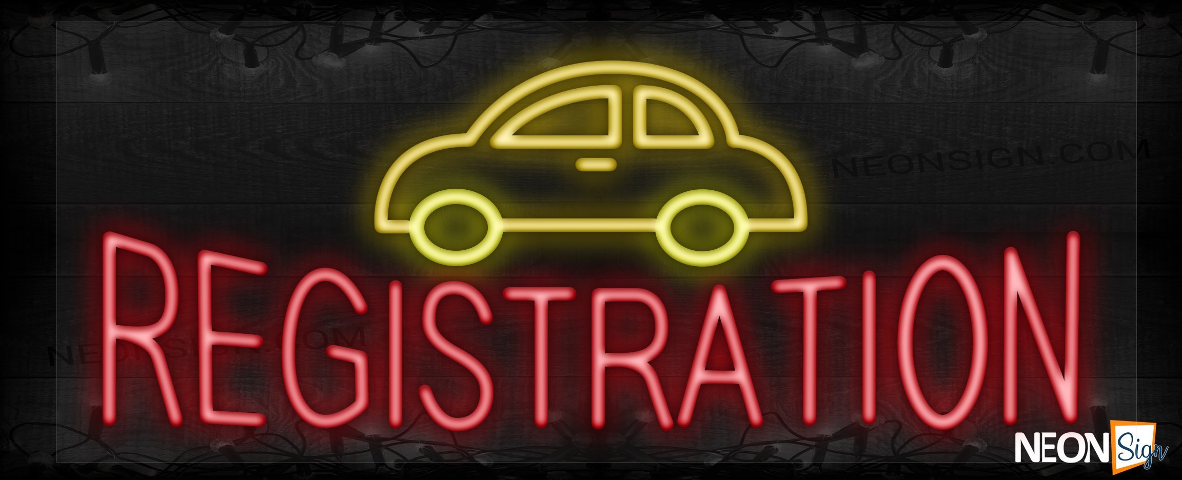 Image of Registration with car LED Flex