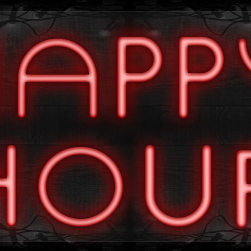 Image of Happy hour with blue border LED Flex