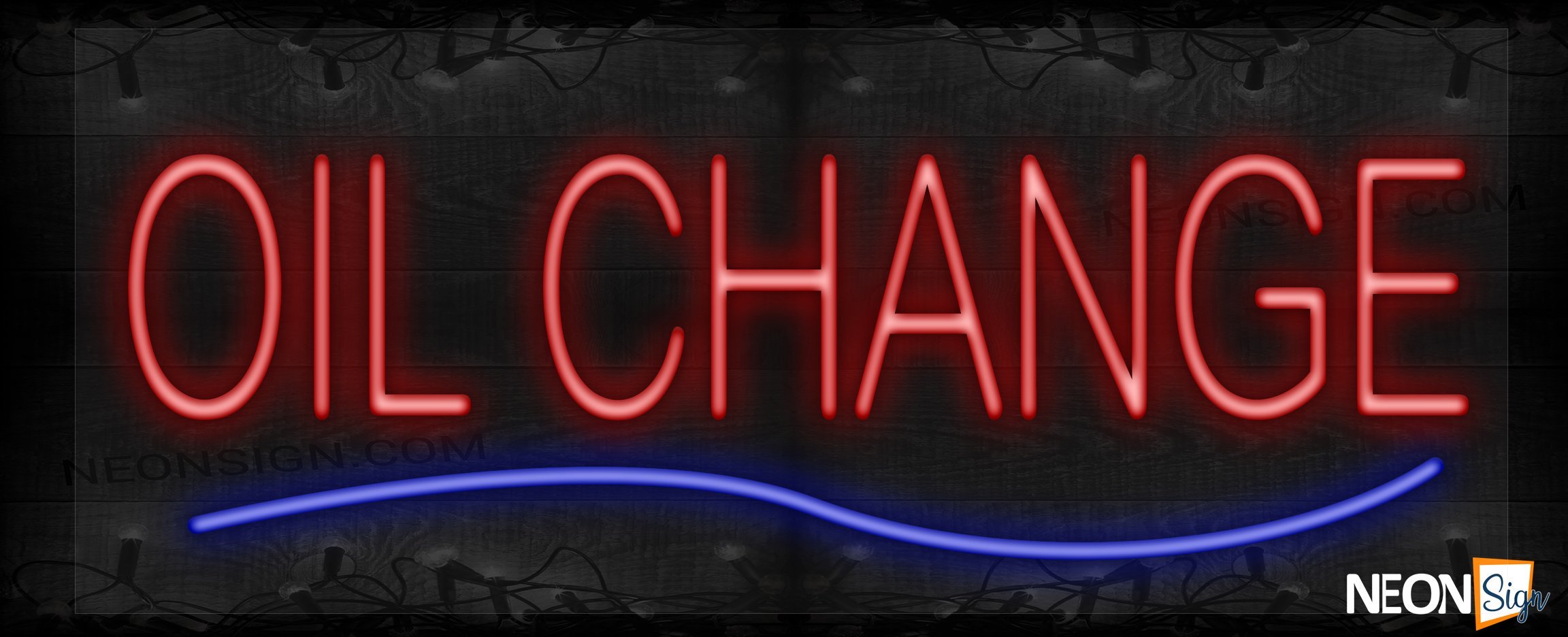 Image of Oil change with blue line LED Flex