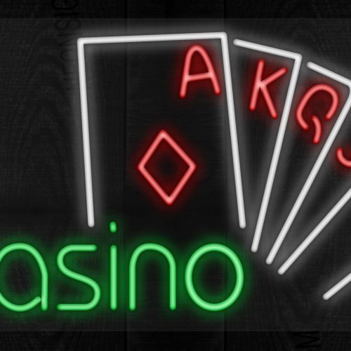 Image of Casino with cards LED Flex