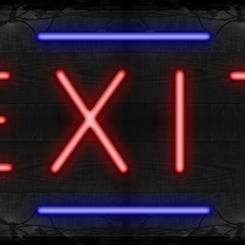 Image of Exit in red LED Flex