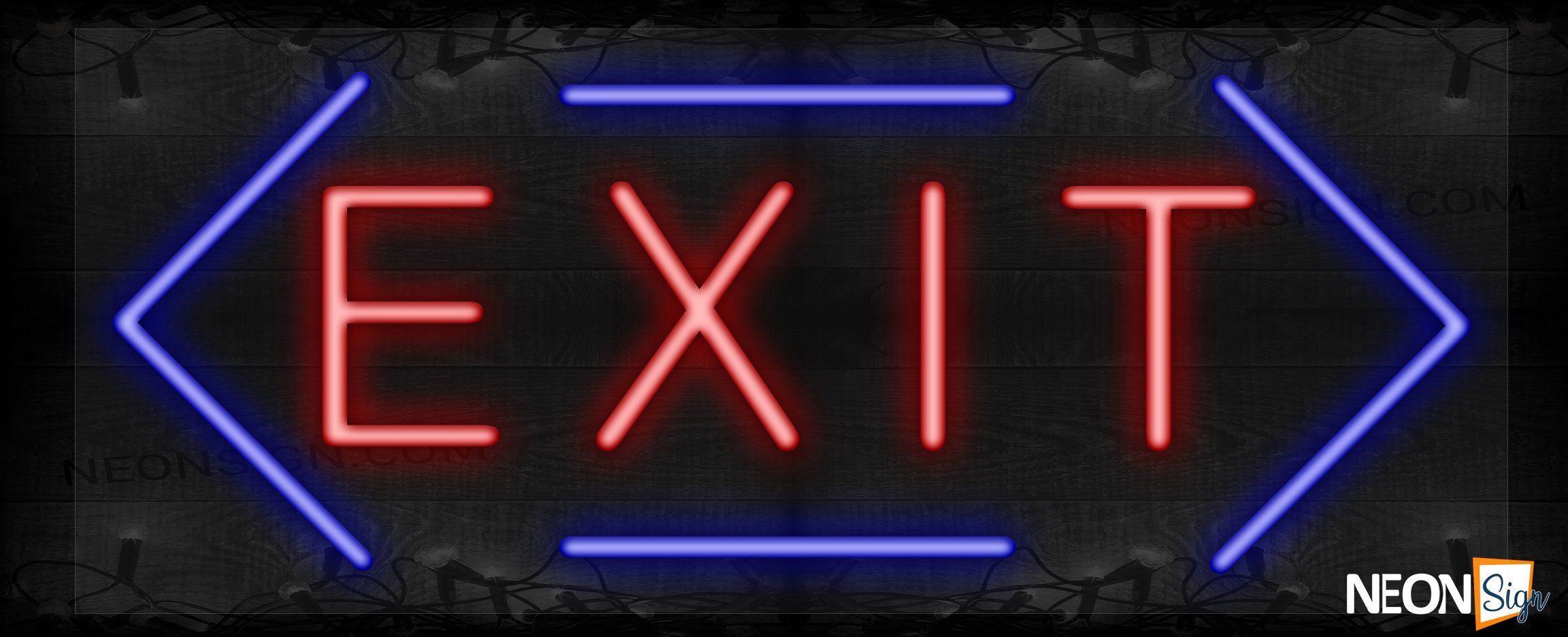 Image of Exit in red LED Flex