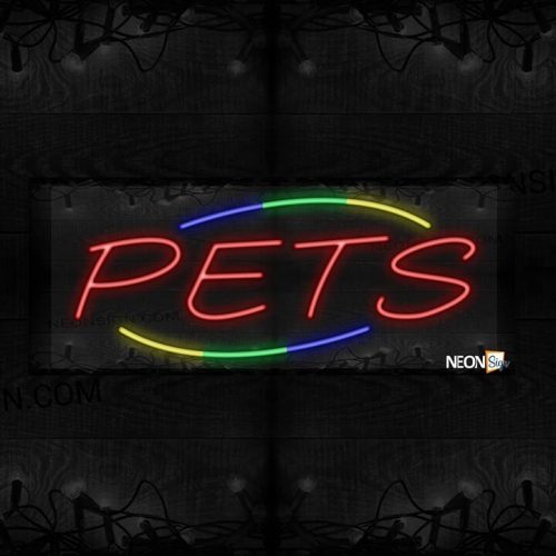 Image of Pets with colorful arc border LED Flex