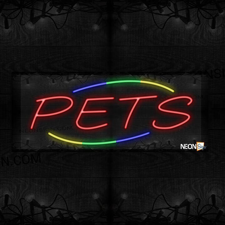 Image of Pets with colorful arc border LED Flex