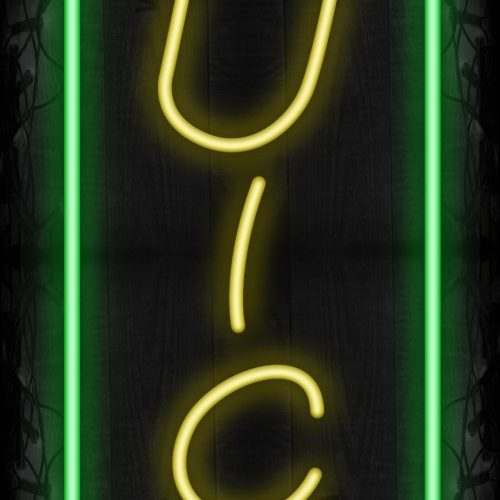 Image of Juice with green border LED Flex (Vertical sign)
