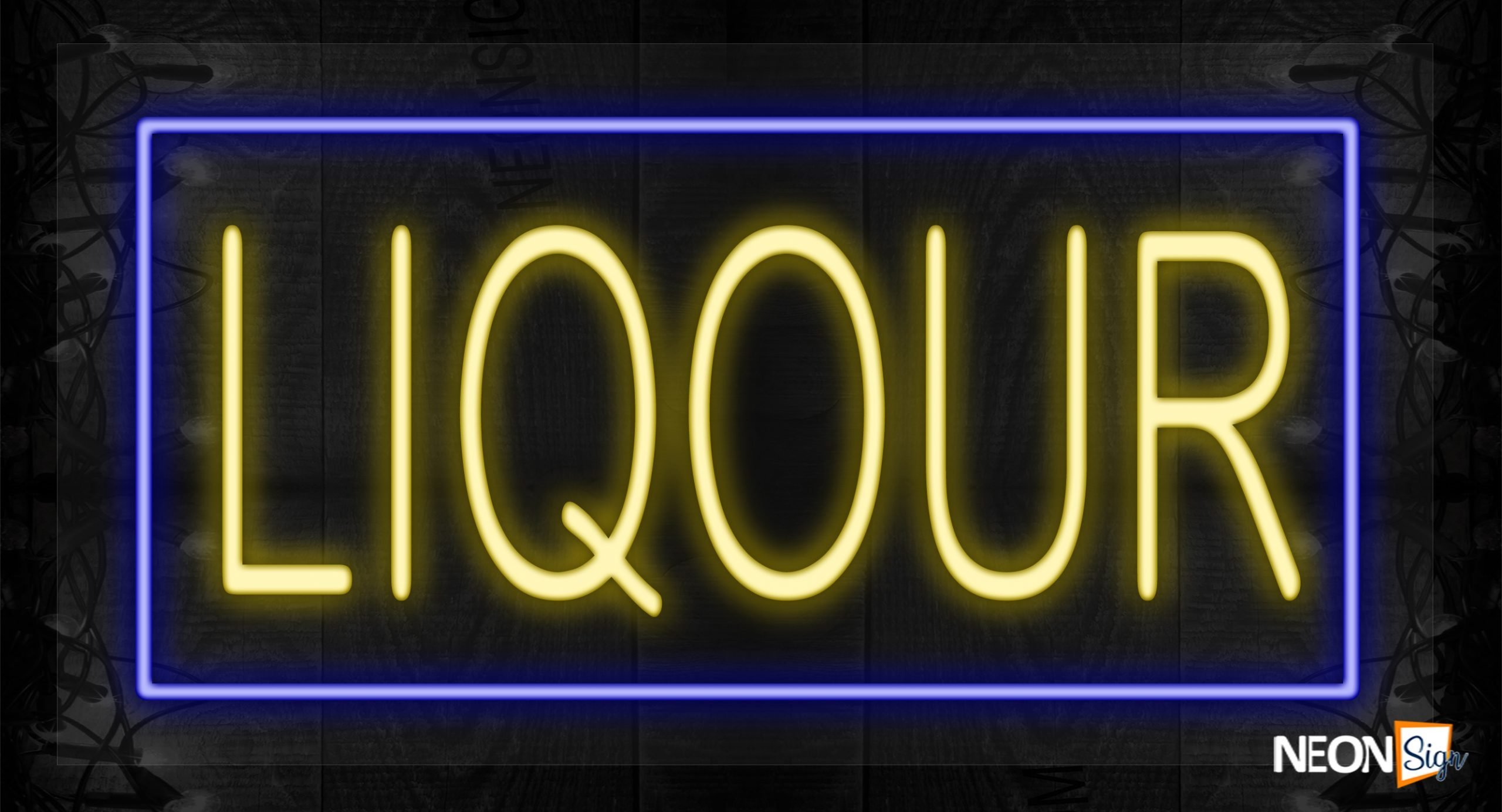 Image of Liquor with blue border LED Flex