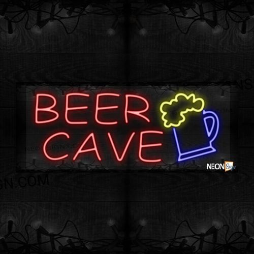 Image of Beer Cave with mug logo LED Flex
