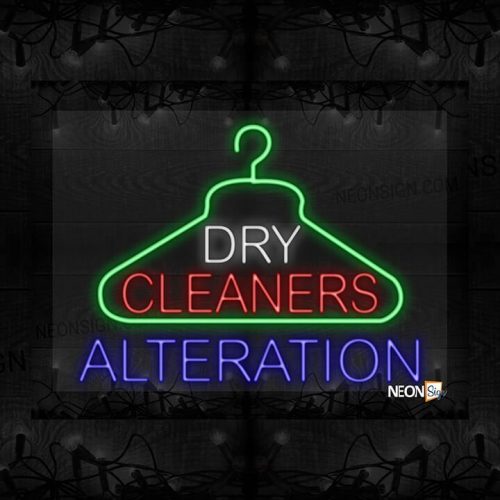 Image of Dry Cleanerss Alteration with hanger logo LED Flex