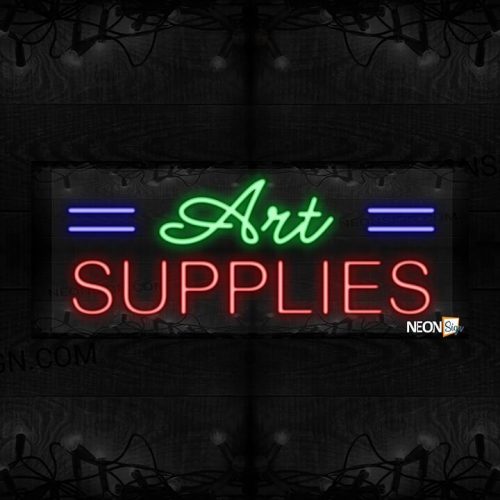 Image of Art Supplies with blue lines LED Flex