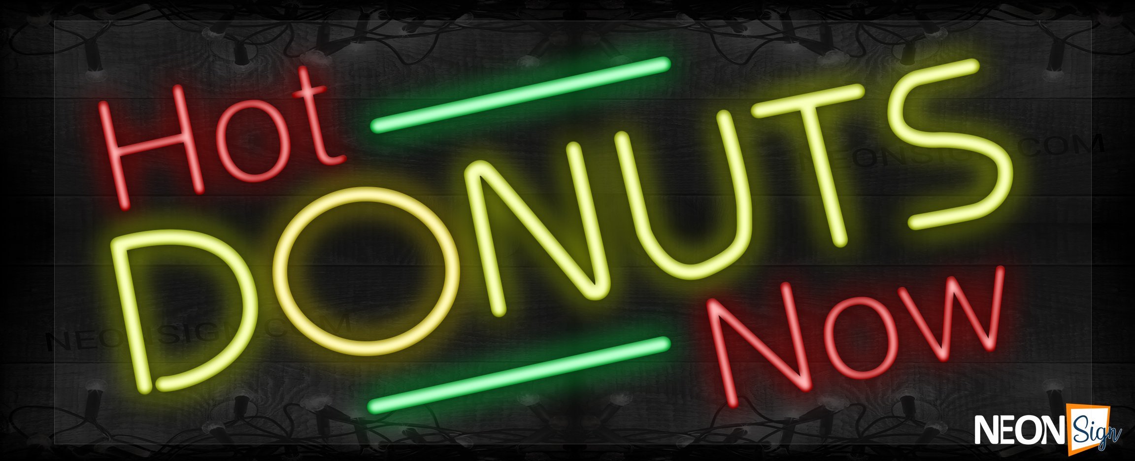 Image of Hot Donuts Now with lines LED Flex