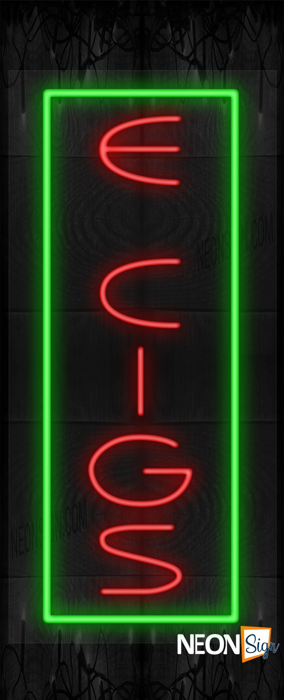 Image of Vertical E Cigs with Green Border LED Flex