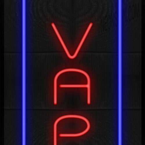 Image of Vertical E Vape With blue Border LED Flex