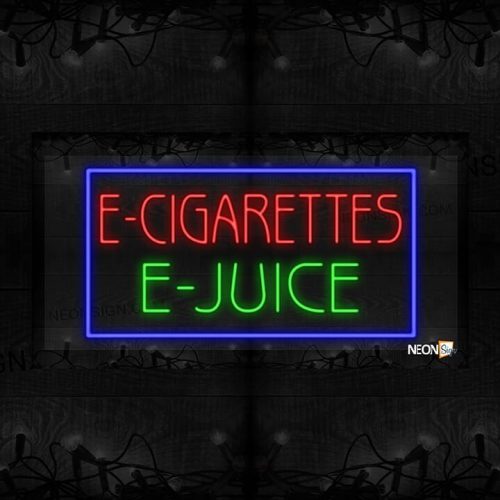 Image of E-Cigarettes and E-Juice with Blue Border LED Flex