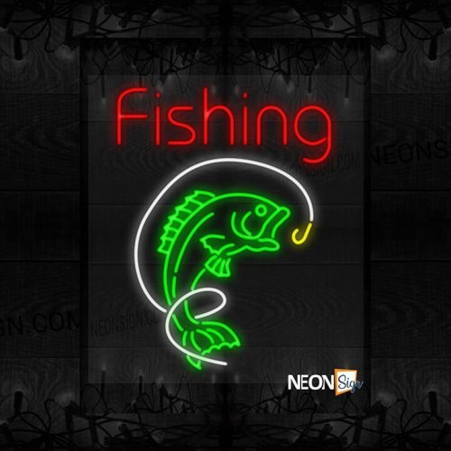 Image of Fishing with Fish and Hook LED Flex