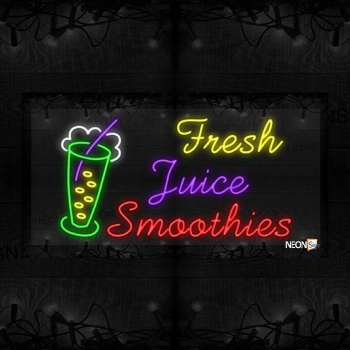 Image of Fresh Juice Smoothie with a Glass of Smoothie LED Flex