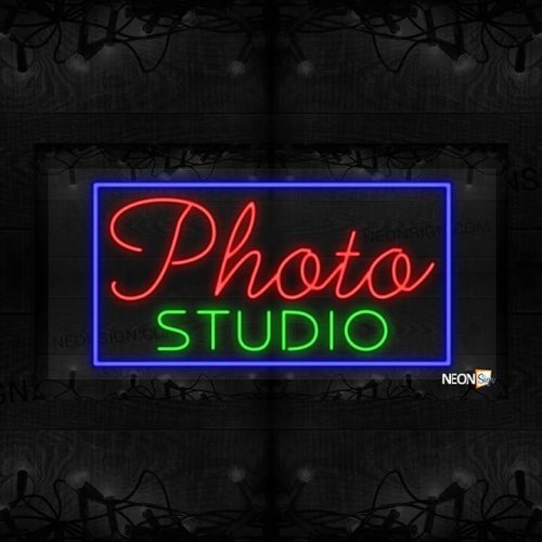 Image of Photo Studio with Blue Border LED Flex