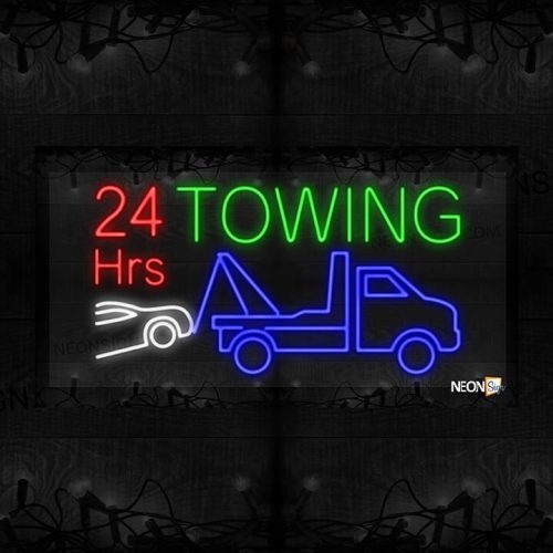 Image of 24 Hours Towing with Tow Truck LED Flex