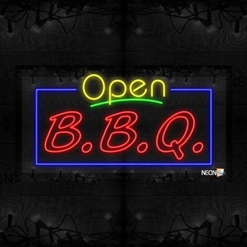 Image of Open BBQ with Blue Border LED Flex
