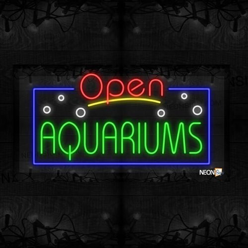 Image of Open Aquariums with White Bubble and Blue Border LED Flex
