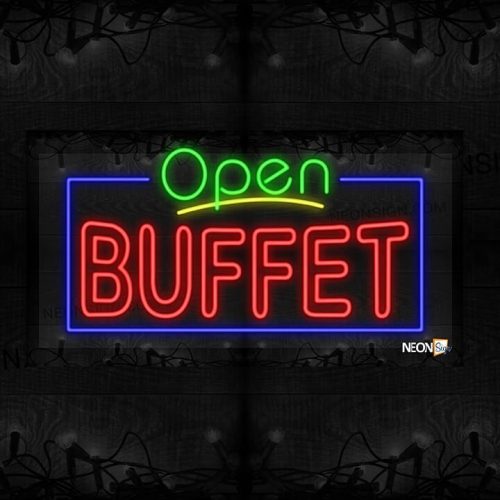 Image of Open Buffet (Double Stroke) with Blue Border LED Flex