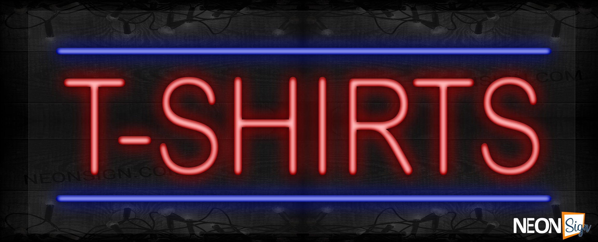 Image of T-shirt with blue lines LED Flex