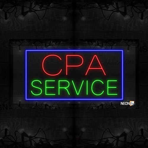 CPA Service with Rich Blue Rectangular Border LED Flex