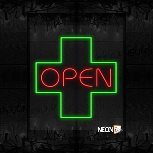 Open Inside a Green Cross LED Flex