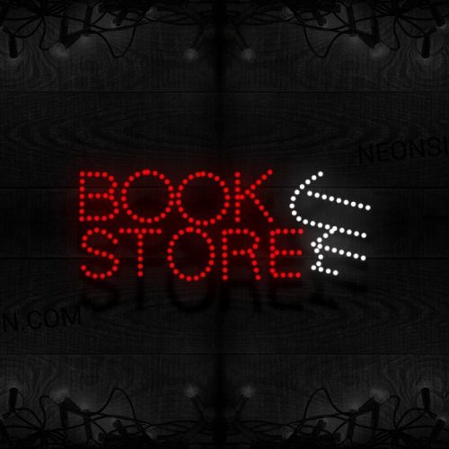 Book Store in red LED Bulb